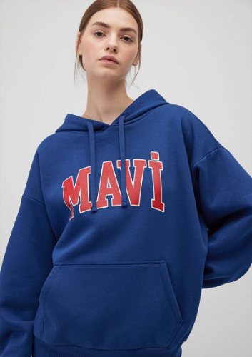 Resim Mavi Kadın Sweat