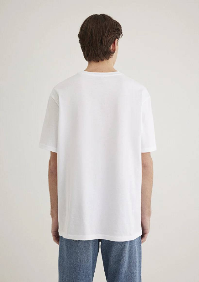 Resim Mavi Baskılı Erkek T-Shirt M0610100-620