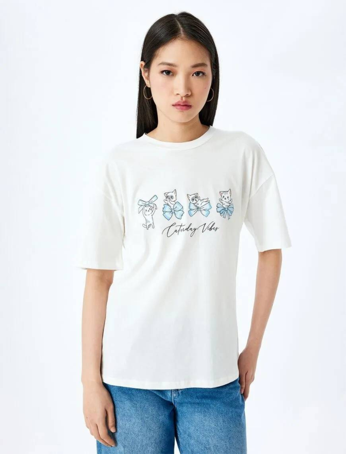 Resim Koton Kadın T-shirt 5SAL10371IK