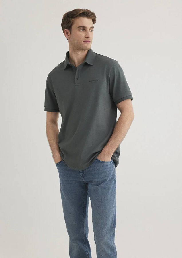 Resim Mavi Polo Erkek T-Shirt M0612520-71598