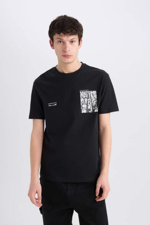 Resim Defacto Erkek  T-shirt E0583AXBK81