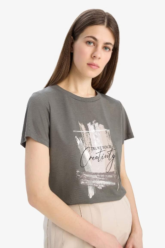 Resim Defacto Kadın T-shirt E5062AX/KH444