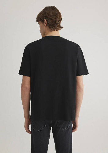 Resim Mavi Loose Erkek  T-shirt M067034-900