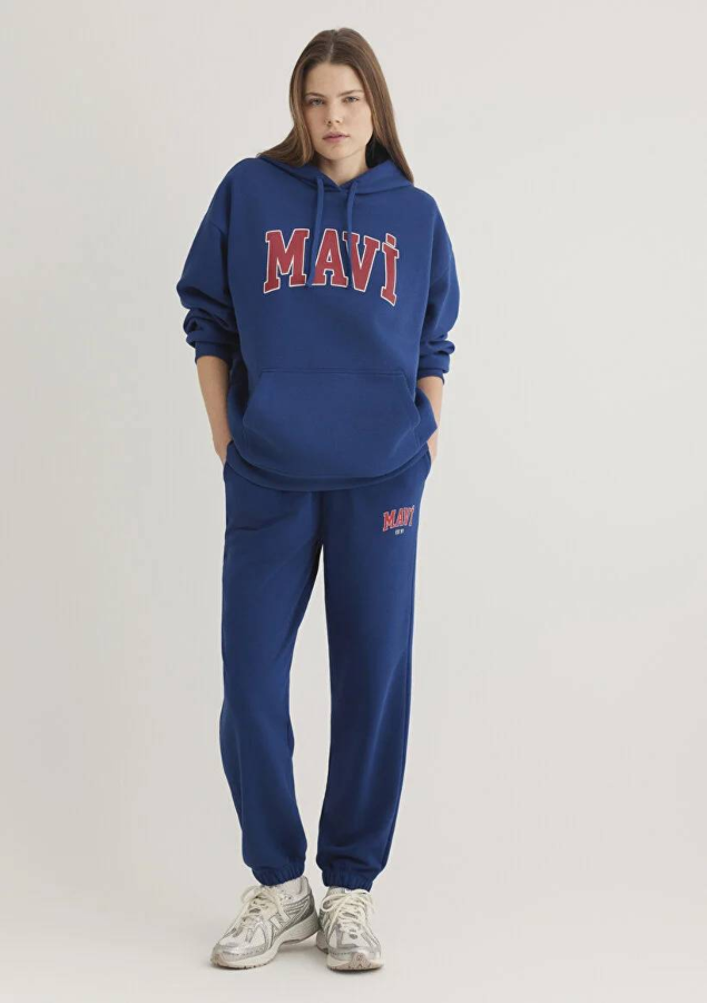 Resim M1600361-82625 Mavi Kadın Sweat