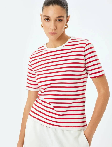 Resim Koton Kadın T-shirt 5SAK50040EK