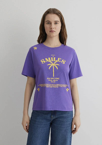 Resim Mavi Regular Kadın  T-shirt M1613164-85888