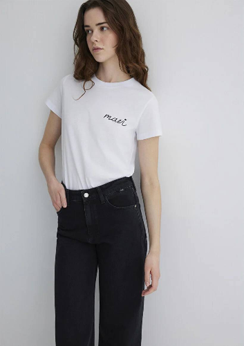 Resim Mavi Semi Slim Kadın  T-shirt M1612962-620
