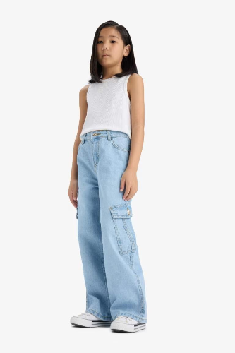 Resim Defacto Kız Çocuk  Jean Pantolon E5879A8/NM39