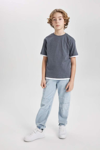 Resim Defacto Erkek Çocuk Kısa Kol T-shirt B5928A8AR141