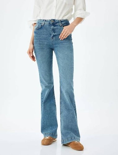 Resim Koton Kadın Jean Pantolon 5SAL40060MD