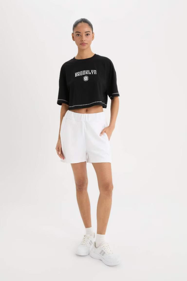 Resim Defacto Kadın Kısa Kol T-shirt B9953AXBK81