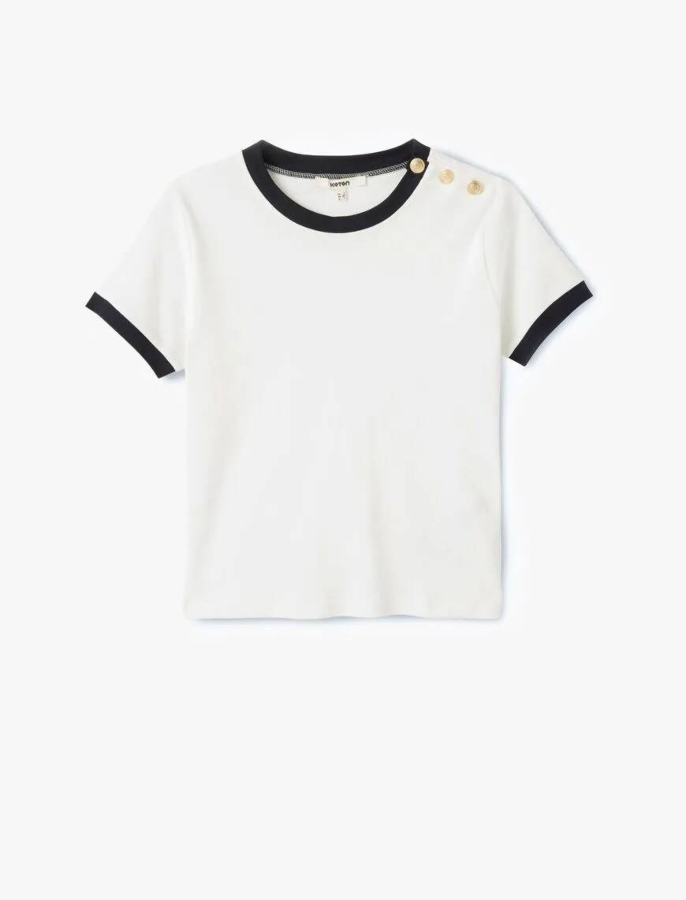 Resim Koton Kadın Kısa Kol T-shirt 5SAK50170EK