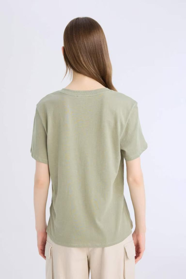 Resim Defacto Kadın Kısa Kol T-shirt D9593AXKH382