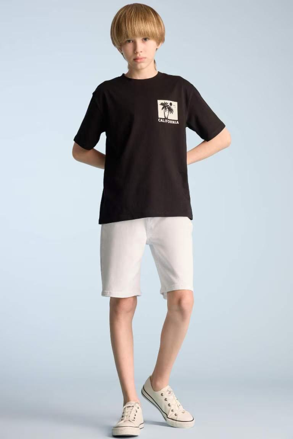 Resim Defacto Erkek Çocuk Kısa Kol T-shirt E0099A8/BK81