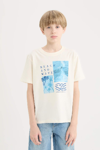 Resim Defacto Erkek Çocuk Kısa Kol T-shirt E0092A8ER98