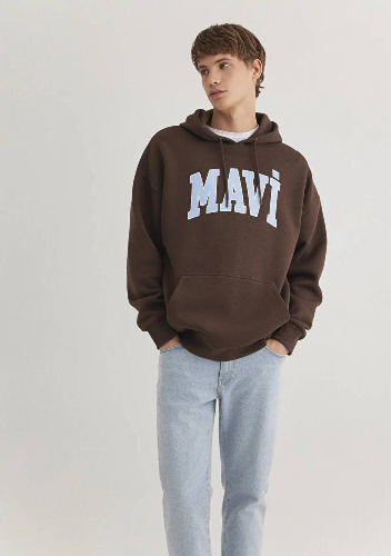 Resim Mavi Baskılı Erkek Sweat M067149-88067