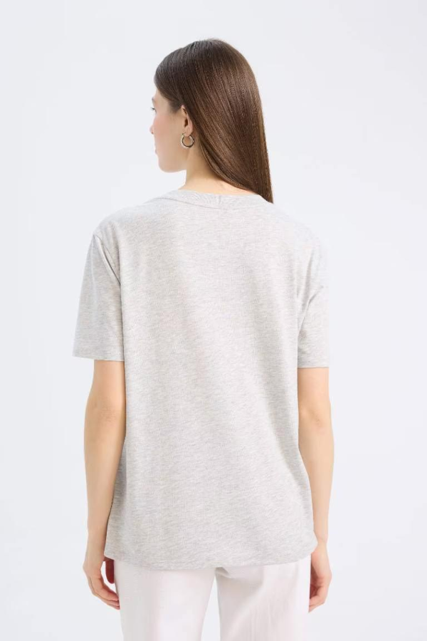 Resim Defacto Kadın Kısa Kol T-shirt W9584AZ/GR93