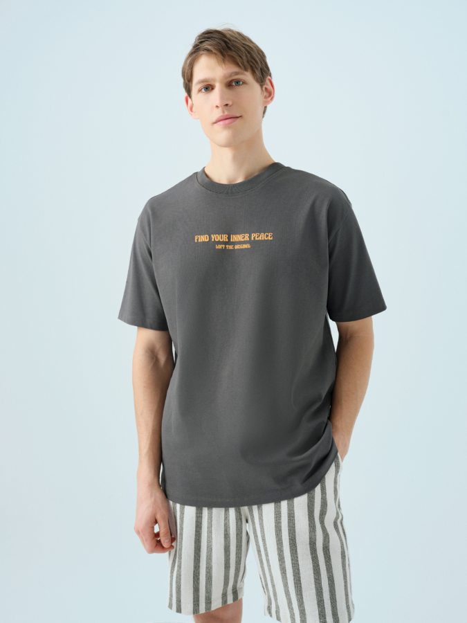 Resim Loft Erkek Loose Fit T-shirt LF2038581