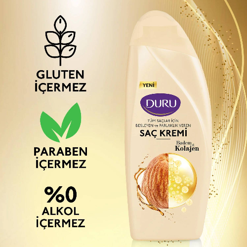 Resim Duru Saç Kremi 500 Ml Kolajen & Badem 12 Li