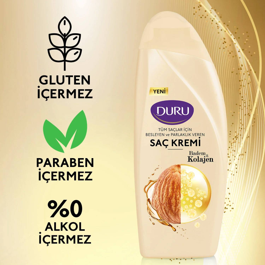 Resim Duru Saç Kremi 500 Ml Kolajen & Badem 12 Li