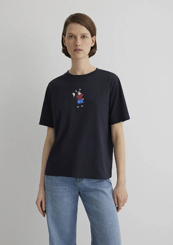 Resim Mavi Regular Kadın  T-shirt M1613178-70087