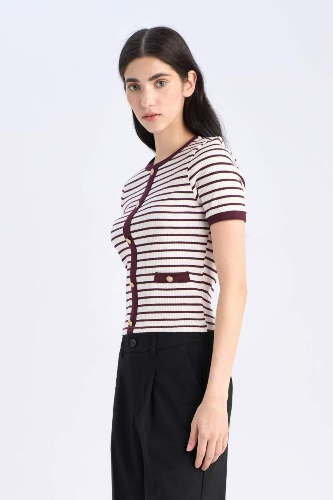 Resim Defacto Kadın Kısa Kol T-shirt C2566AX/BR248
