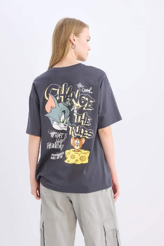 Resim Defacto Kadın Kısa Kol T-shirt D9100AXAR191
