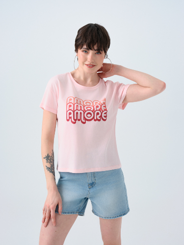 Resim Loft Kadın Regular Fit T-Shirt Lf2038918