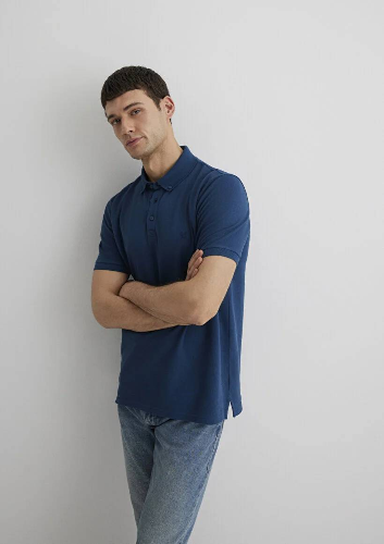 Resim Mavi Polo Erkek T-Shirt M063247-80705