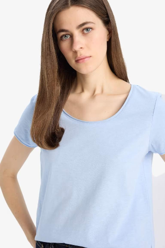 Resim Defacto Kadın Kısa Kol T-shirt K1508AZ/BE196