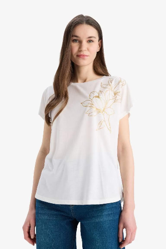 Resim Defacto Kadın T-shirt E9892AX/ER105