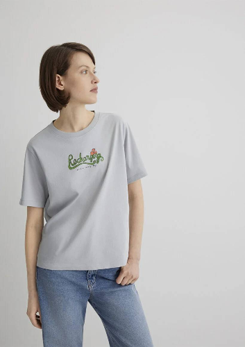 Resim Mavi Regular Kadın  T-shirt M1613166-70075
