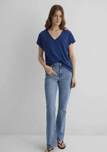 Resim Mavi Regular Kadın  T-shirt M1612380-30808
