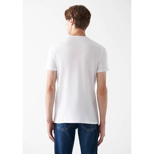 Resim Mavi Basıc  Erkek T-shirt M062772-20843