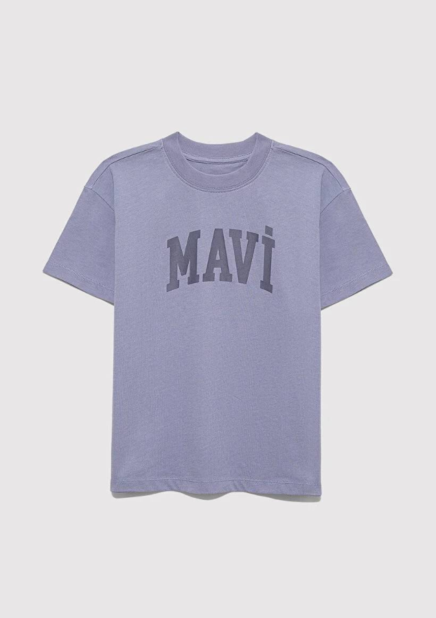 Resim Mavi Jenerik Kız Çocuk T-Shirt M7610385-88095