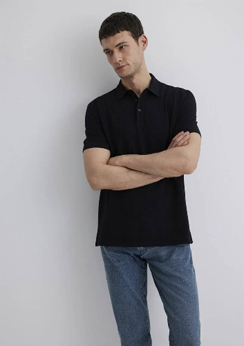Resim Mavi Regular Erkek  T-shirt M0612633-900