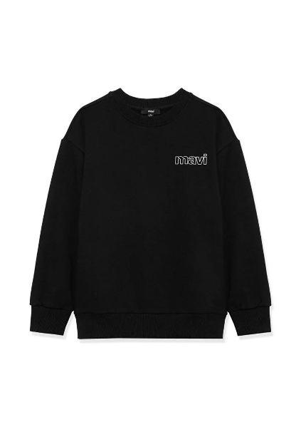 Resim Mavi Logo Baskılı Erkek Çocuk Sweat M6S10034-900