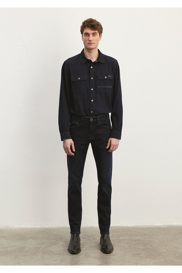 Resim Mavi Erkek Skinny Jean Pantolon M0042235208