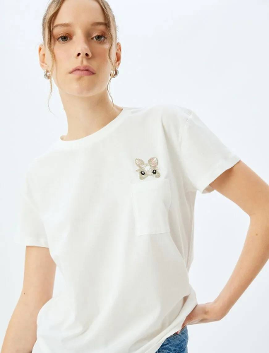 Resim Koton Kadın T-shirt 5SAL10071IK
