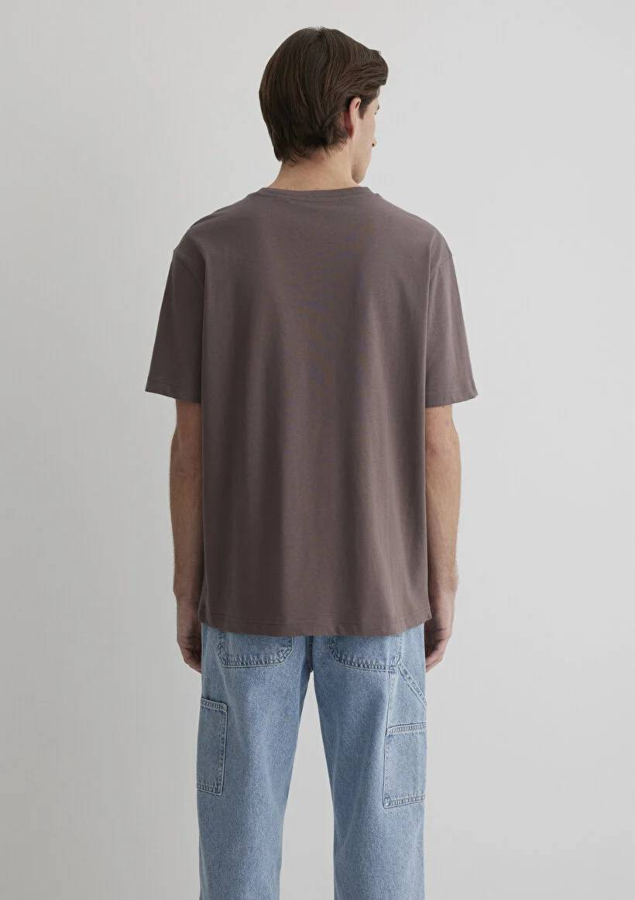 Resim Mavi Loose Erkek  T-shirt M0612657-70423
