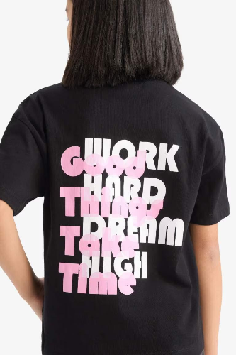 Resim Defacto Kız Çocuk Kısa Kol T-shirt E0354A8BK81
