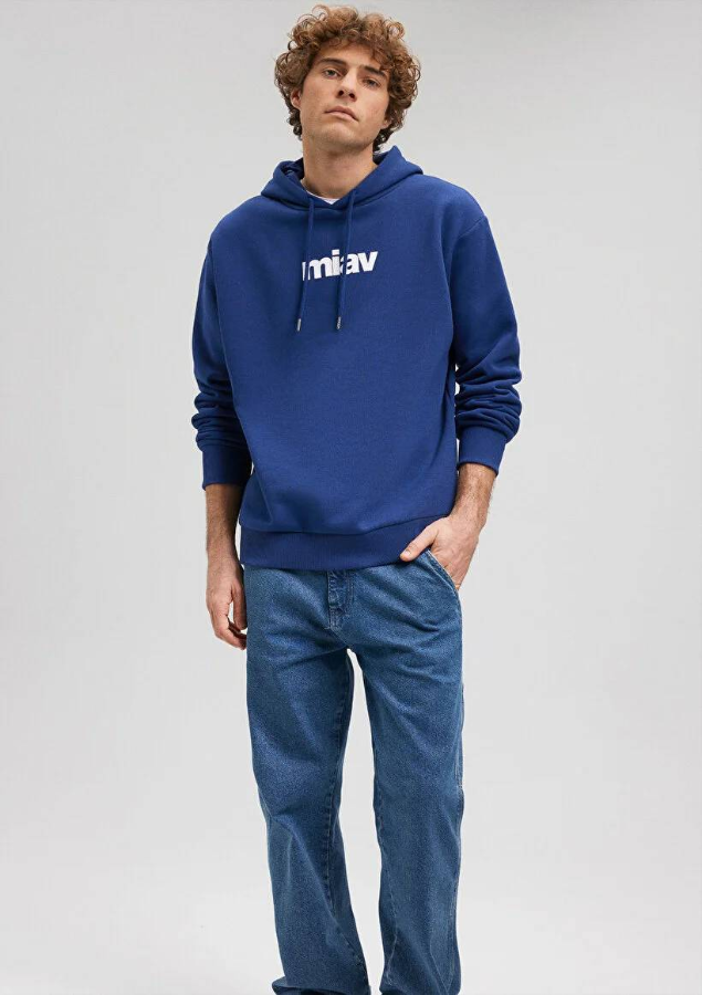 Resim Mavi Erkek Sweat