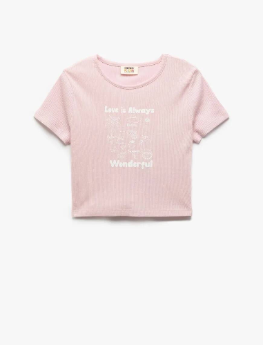 Resim Koton Kız Çocuk Kısa Kol T-shirt 5SKG10266AK