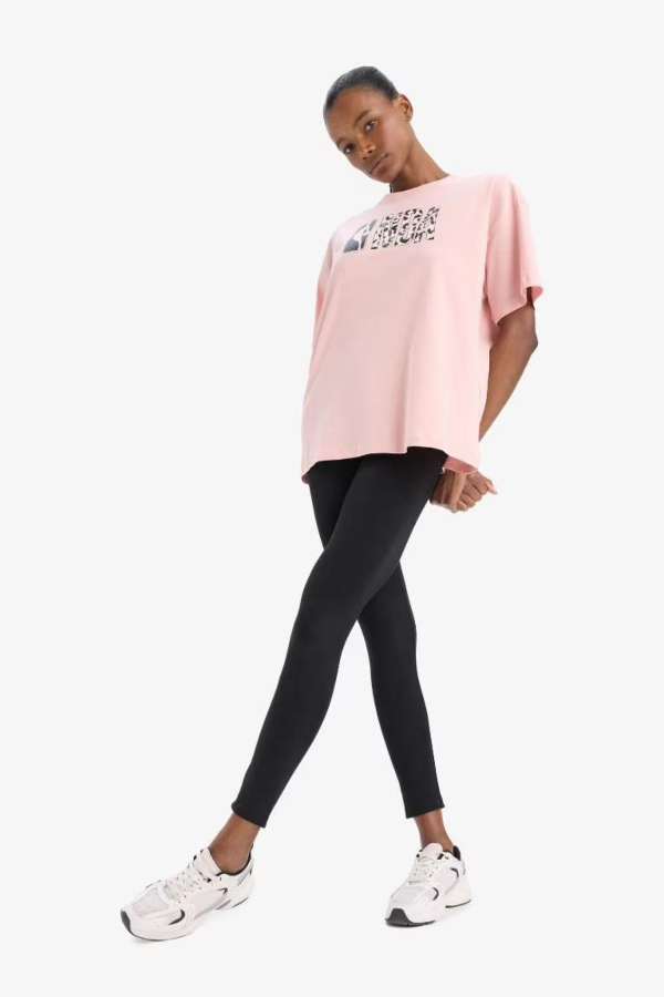 Resim Defacto Kadın Kısa Kol T-shirt D8801AXPN243