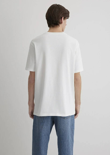 Resim Mavi Loose Erkek  T-shirt M0612720-70057