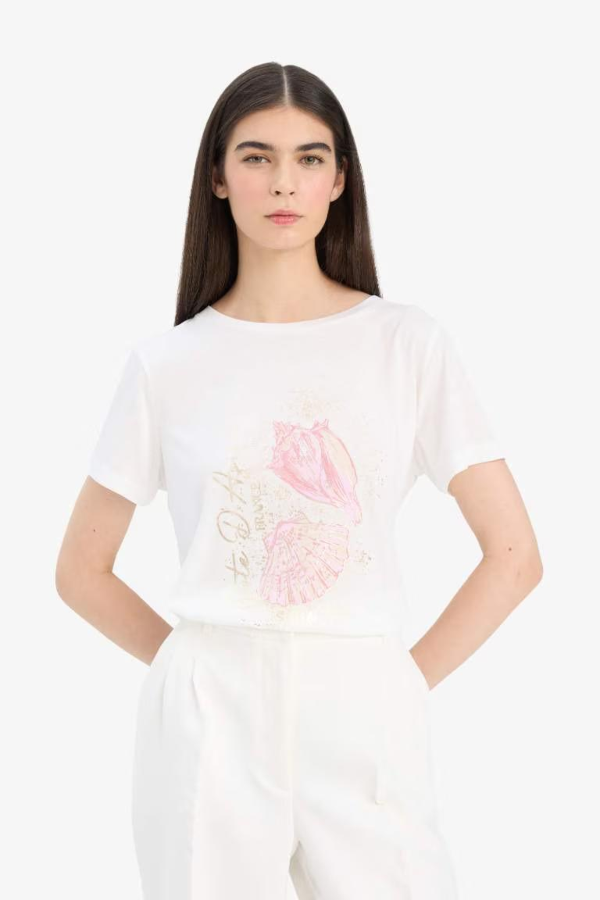 Resim Defacto Kadın T-shirt F5103AX/ER105