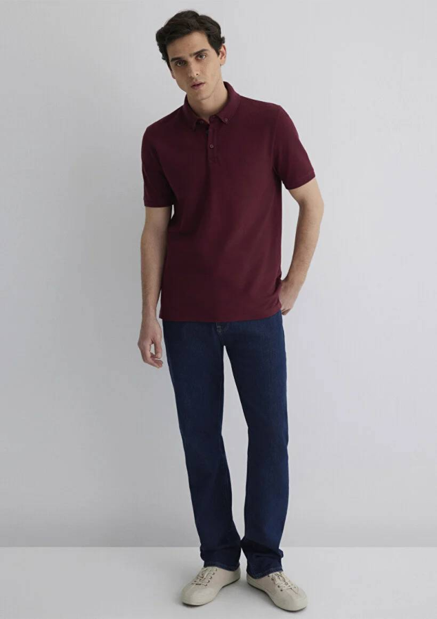 Resim Mavi Slim Erkek  T-shirt M063247-70394