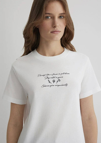 Resim Mavi Regular Kadın  T-shirt M1613133-70057