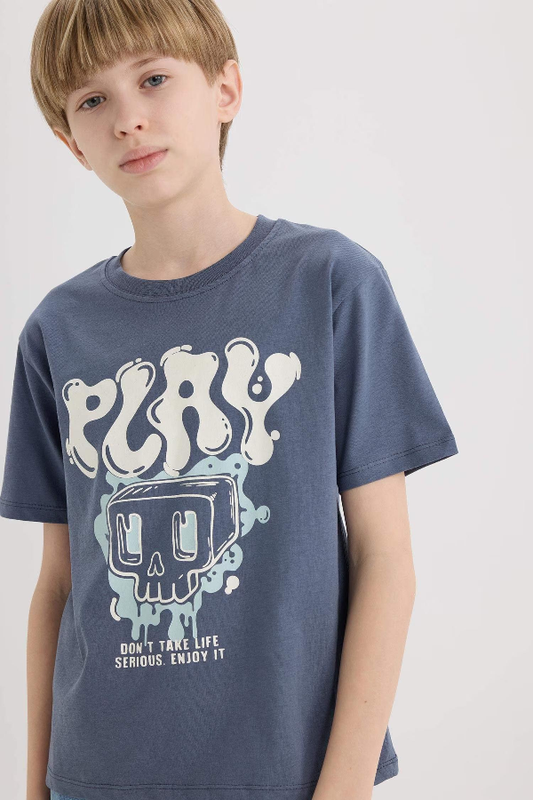Resim Defacto Erkek Çocuk Kısa Kol T-shirt D9283A8IN267
