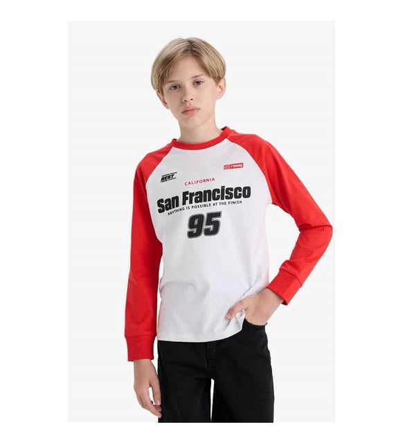 Resim Defacto Erkek Çocuk Uzun Kol T-shirt F1961A8/WT32